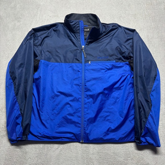 Marmot Other - Marmot Mens XL Colorblock Full Zip Windbreaker Jacket DriClimate Blue
